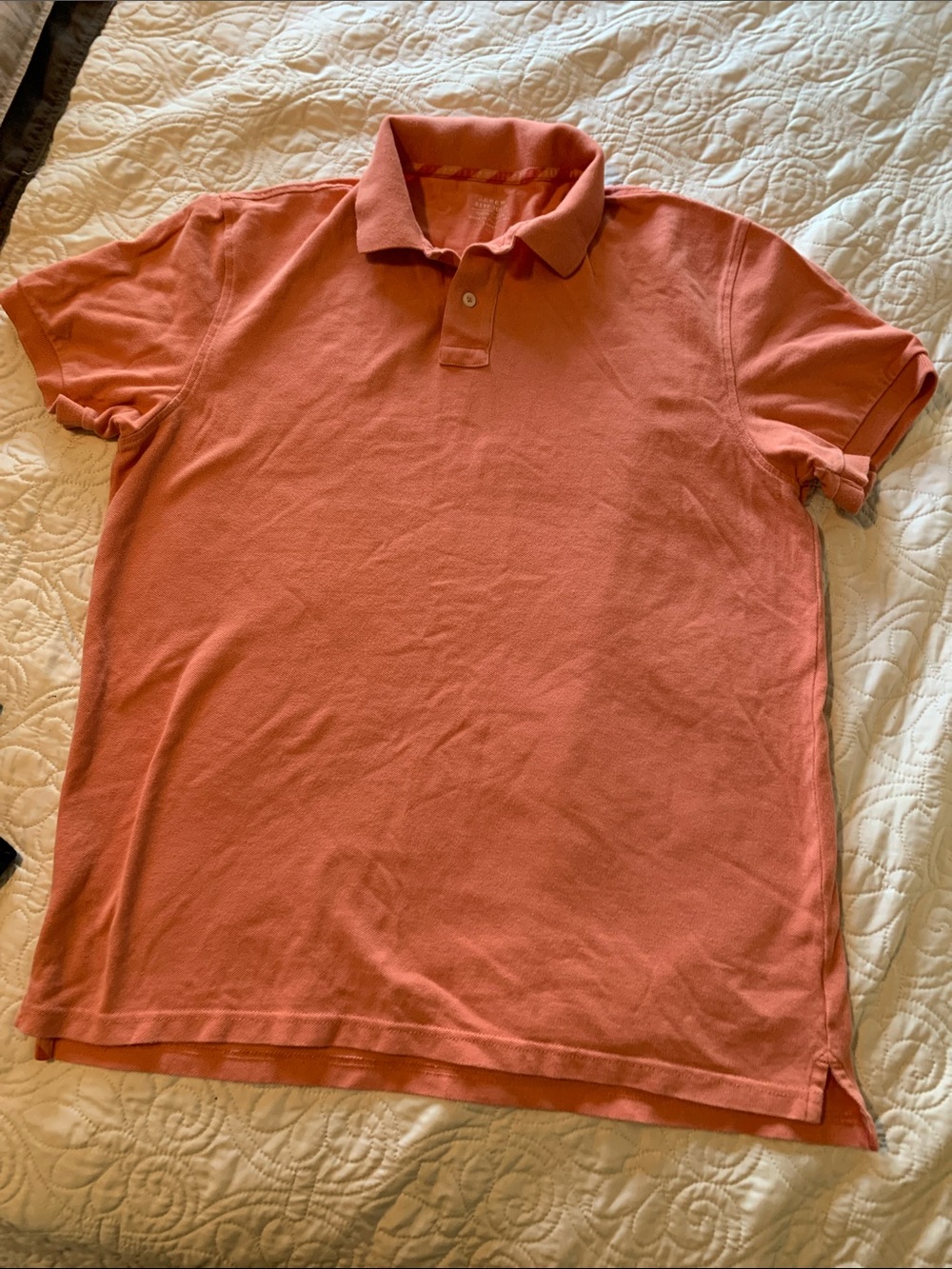 J. Crew Men's Coral Short-Sleeve Polo